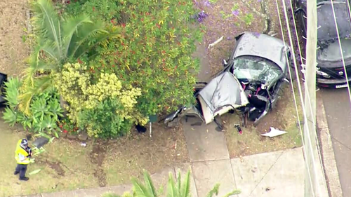 Two boys are dead following a horror crash in Ashcroft in Sydney's south-west this morning. 