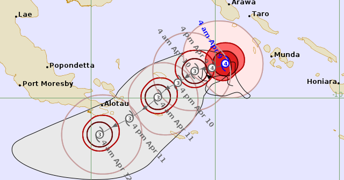 Slow-moving Severe Tropical Cyclone Maila heading towards Queensland
