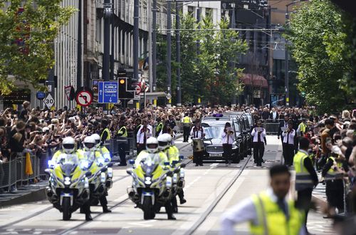 Ozzy Osbourne's funeral cortege 