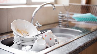 Don't let dishes pile up