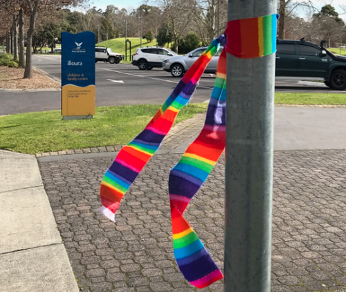 Local woman Genevieve Baldry found the streamers during a walk this morning. (Supplied)