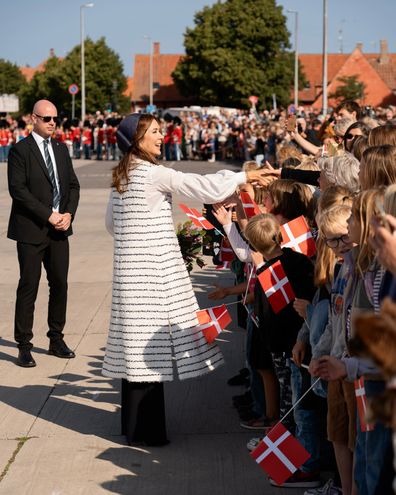 King Frederik and Queen Mary of Denmark on the island of Bornholm during their summer cruise on the royal yacht Dannebrog, Monday August 19 2024.