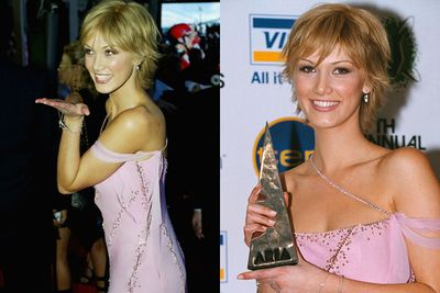 After being diagnosed with Hodgkin's Lymphoma earlier that year, Delta Goodrem stunned in Lisa Ho at the 2003 ARIA Awards.