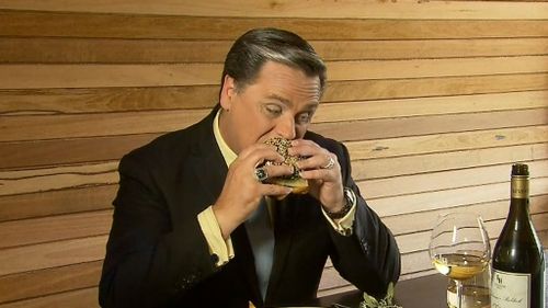 9NEWS' Allan Raskall gave the luxury burger a go.