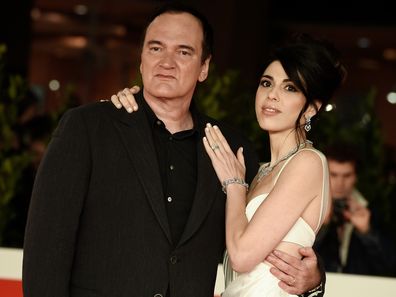 American director Quentin Tarantino with his Israeli singer wife Daniella Pick at Rome Film Fest in 2021. 
