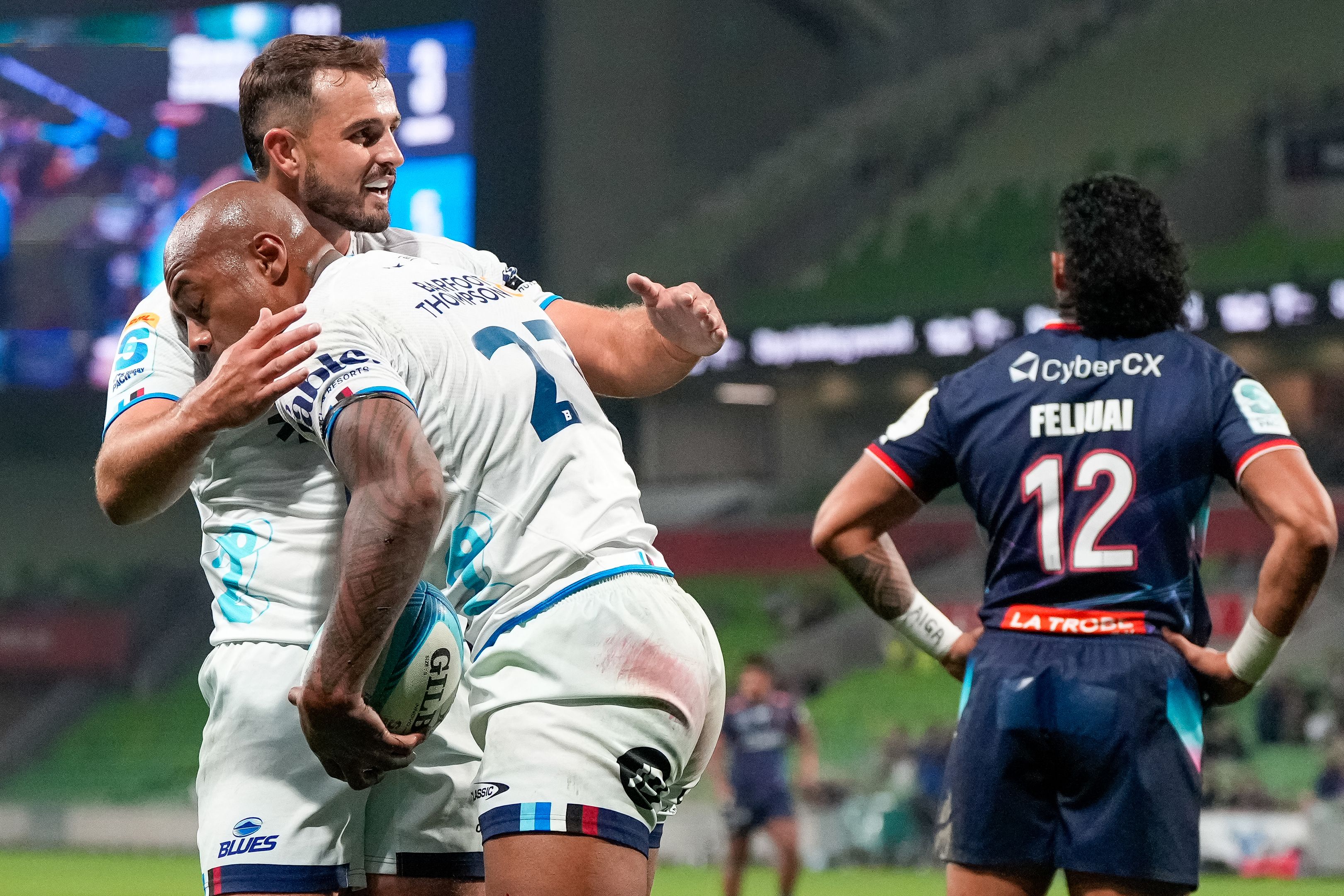 Super Rugby Pacific AS IT HAPPENED: Half-time 'rark-up' spurs Blues blitz against Rebels; Rieko Ioane 'out cold' after 'sickening' hit; Hurricanes put woeful Waratahs in a spin