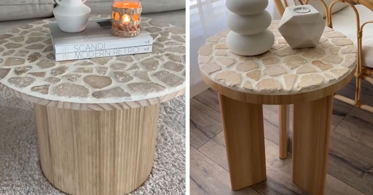 Diy Hack: Woman Saves Hundreds By Making Her Own Coffee And Side Tables  Using Bargain Kmart Furniture