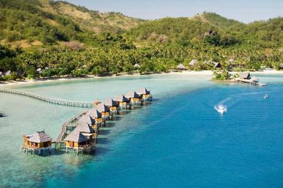 Thompson recommends the overwater bungalows at the lavish Likuliku Lagoon Resort.
