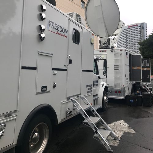 One of the trucks used to bring breaking news on September 11 to Australia. 