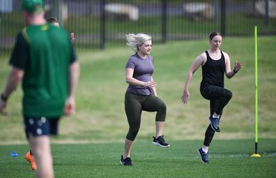 Jillaroos training session