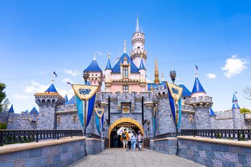ANAHEIM, CA - APRIL 06: General views of Sleeping Beauty Castle at Disneyland on April 06, 2024 in Anaheim, California.  (Photo by AaronP/Bauer-Griffin/GC Images)