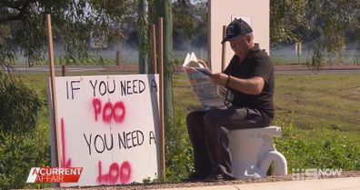 Truckies battle for toilet pitstop