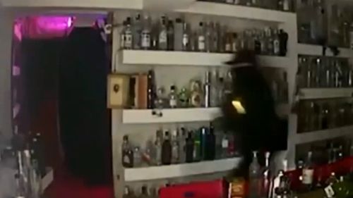 The theft remains on the run after stealing the vodka. 