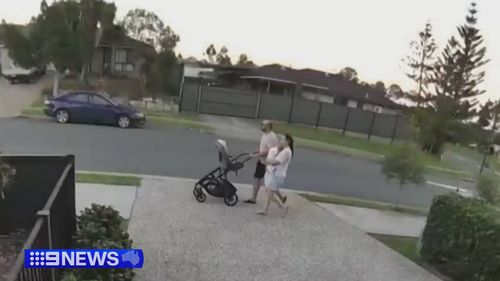 CCTV has emerged capturing some of the final moments of a Logan mother and her baby girl hours before they were found dead south of Brisbane yesterday.Kate Paterson, 38, and her one-year-old daughter, April, were found dead with stab wounds in the family's Bannockburn home after the child's father, 39-year-old Blake Seers, was struck by a vehicle just a few hundred metres away.