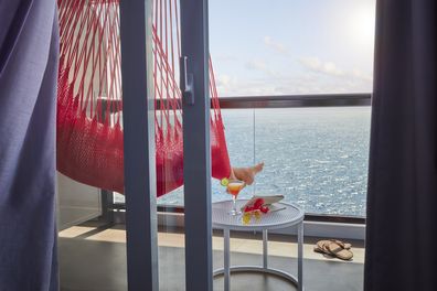 Photoshoot of Vitamin Sea activities by Melanie Acevedo onboard Scarlet Lady, Virgin Voyages