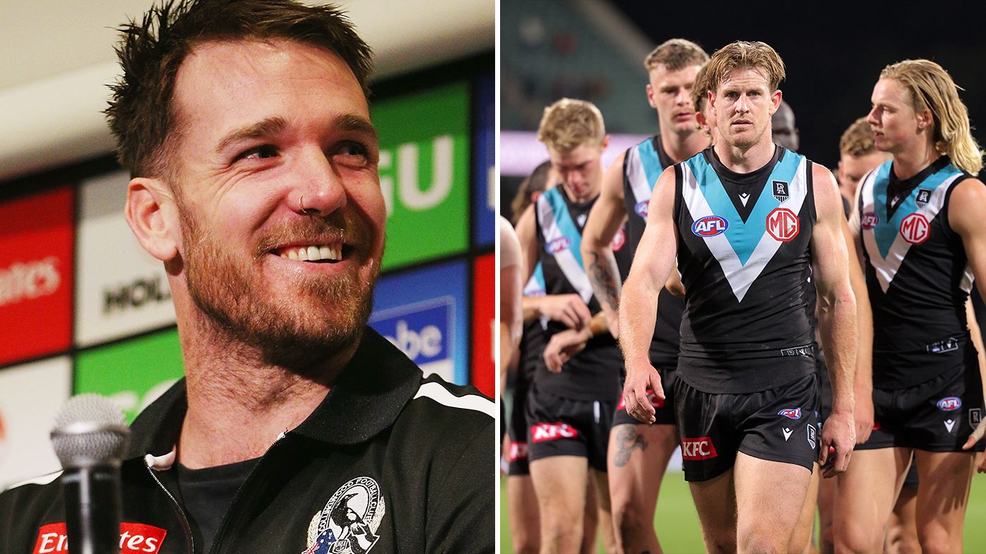 Collingwood great Dane Swan takes cheeky prison bar jab after Port Adelaide's loss to Bulldogs