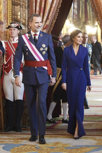 Queen Letizia and King Felipe mark Epiphany Day parade in Spain