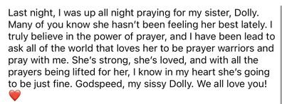 Dolly Parton's sister Freida Parton