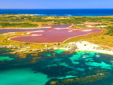 Rottnest pink lakes