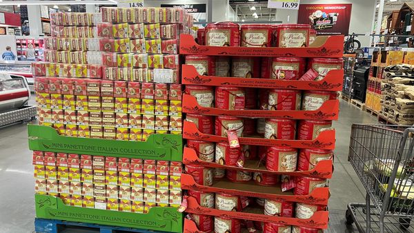 Panettone, Italian Christmas cake, selling in Costco throughout December 