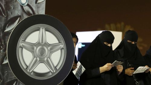 Saudi women attend a preparatory event on car driving organised by the department of Traffic, in Riyadh, Saudi Arabia, on Friday. Picture: EPA