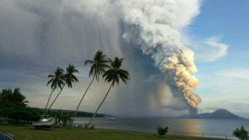 PHOTOS: Incredible scenes as PNG volcano spews ash and smoke into sky