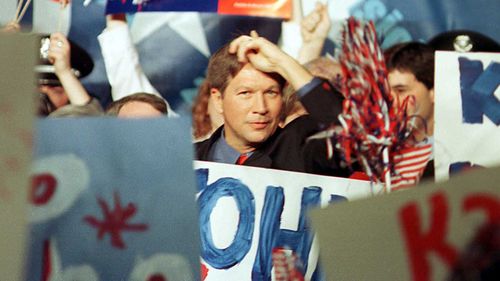 Then Congressman John Kasich during his quixotic 2000 bid for president. (AAP)