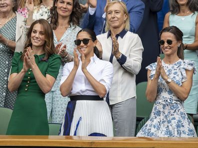 Kate, Meghan and Pippa at Wimbledon clapping