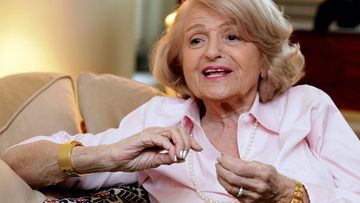 A file photo of Edith Windsor speaking during an interview in her New York City apartment in 2012. (AAP)