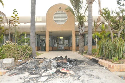 The damage left after the mass jail break. Picture: WA Police