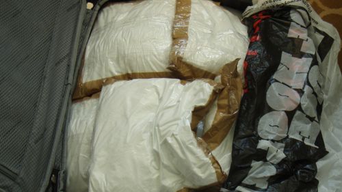 95kg of cocaine has allegedly been found on a cruise ship berthed in Sydney Harbour. (Australian Border Force)