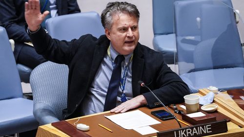 L'ambassadeur d'Ukraine auprès des Nations Unies, Sergiy Kyslytsya, a déclaré qu'il n'honorerait aucune des fausses affirmations de la Russie avec une réponse. 