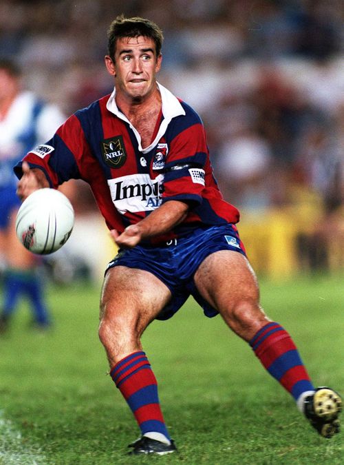 Andrew Johns playing for the Newcastle Knights.