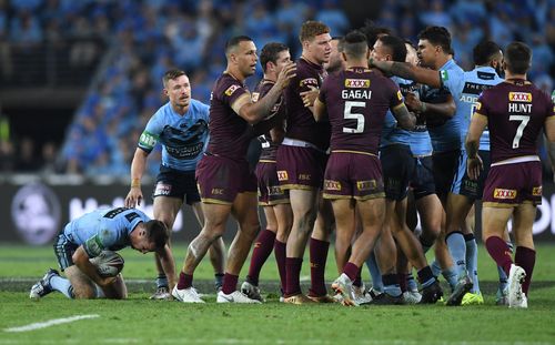 The usual argy-bargy as tempers run high in Origin II. PIcture: AAP