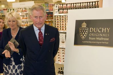 The Prince of Wales and Duchess of Cornwall visiting Waitrose store in Belgravia London where a new range of 'Duchy' goods are on sale. Picture David Parker 10.9.09 Reporter Rebecca English N.P.A. Rota