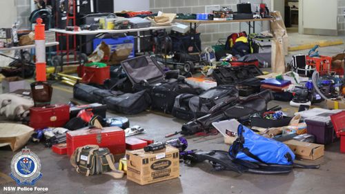 Police allege the space was being used to store stolen goods.