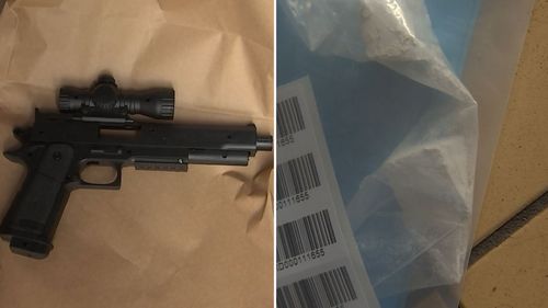 Replica firearms and heroin