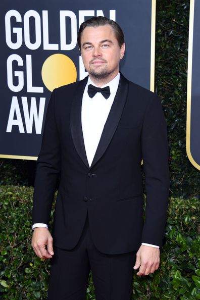 Leonardo DiCaprio attends the 2020 Golden Globe Awards.