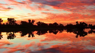 Eyre Creek at sunset