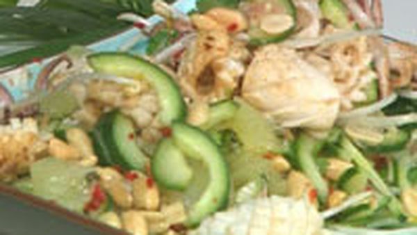 Barbecue squid salad