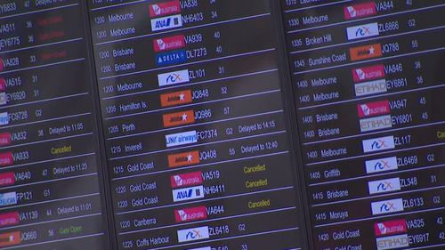 Sydney winds are delaying flights from the airport 