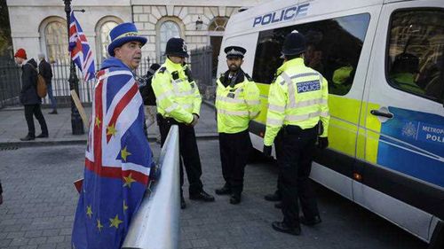 Some 55 British legislators have expressed safety concerns in a letter to London's police chief after a lawmaker was verbally abused while discussing Brexit outside Parliament.