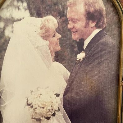 Patti and Bert Newton on their wedding day in 1974.