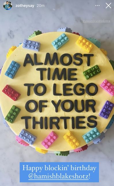 Hamish Blake's birthday cake