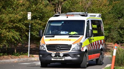 Ambulance leaves Newmarch House