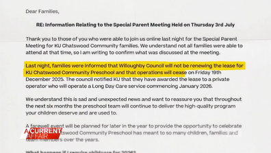 Willoughby City Council's closing the not-for-profit KU Community Preschool