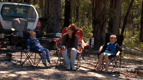 Janaya Brooking and her two sons spent 12 hours lost in the bush.