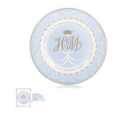 A plate celebrating Meghan and Harry's wedding RRP £39.00.