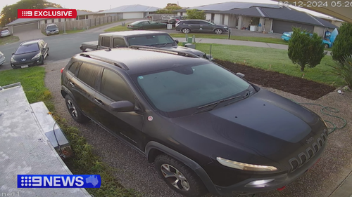 Trady chases a suspected stolen SUV on a Queensland highway