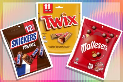 9PR: Snickers Fun Size Bag, 12-pack, Maltesers Fun Size Bag, 11-pack and Twix Fun Size Bag, 11-pack